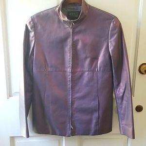 Leather Lafayette 148 Moto Jacket, sz 4